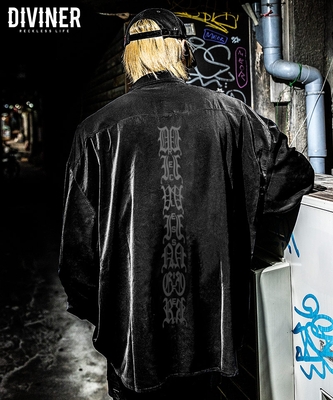 【BlackLetter】 Spine Art Shirt（ブラック）