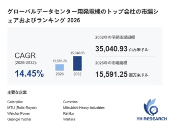 データセンター用発電機業界データベース：世界シェア、市場トレンド、会社ランキング2026