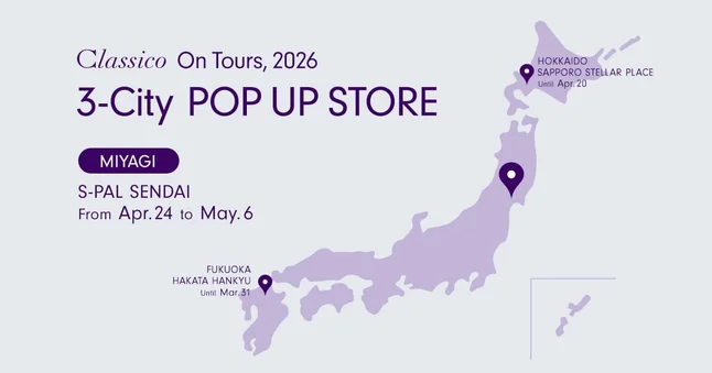 全国巡回POP UP STORE‧第3弾はエスパル仙台にて開催：メディカルアパレルブランド「クラシコ」