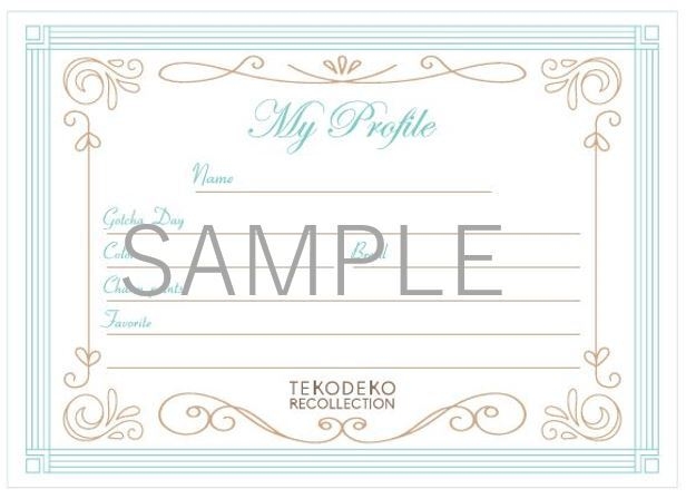 プロフィールカード ブルー