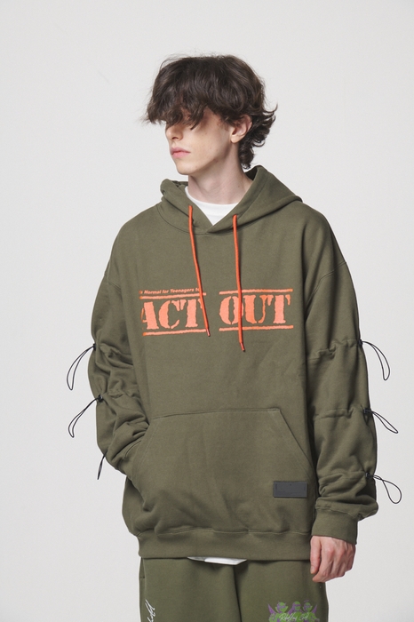 STRING HOODIE / KHAKI