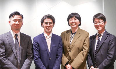 取材に応じていただいた新森 一生氏、相良 直哉氏、高橋 絵美氏、川口 晃祐氏