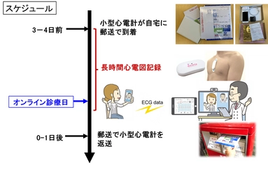 心臓不整脈に対する新たなオンライン診療体制　 ～小型心電計の郵送、リアルタイムの心電図モニタリングを活用した 新たなオンライン診療体制の安全性、有用性について～