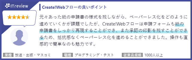 紙の申請書のような感覚で電子化できる