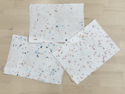 子どもたちが作成した和紙