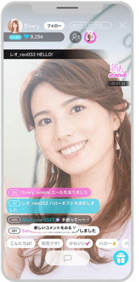 ライブ配信画面イメージ