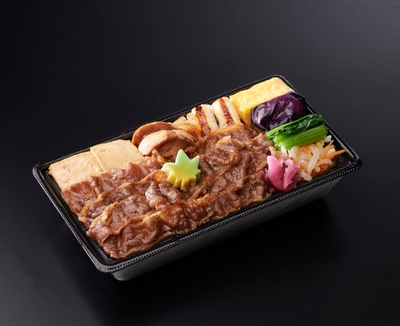 『黒毛和牛 すき焼重』(税込1,301円/1個)