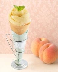 桃×ヨーグルトクレープ