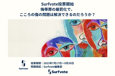 「侮辱罪の厳罰化で、こころの傷の問題は解決できるのだろうか？」Surfvoteで投票開始