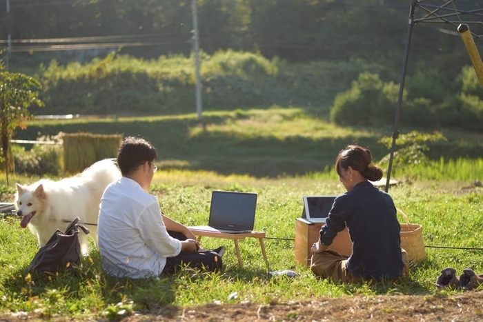 野外テレワーク