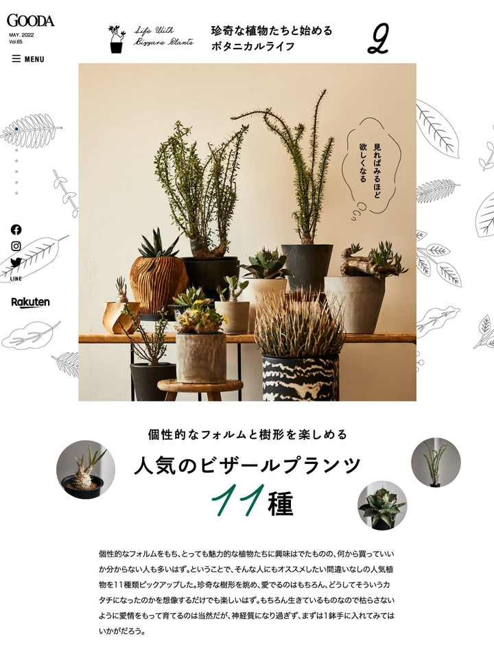 GOODA Vo l.65深淵なるビザール(風変わりな)プランツたちの世界