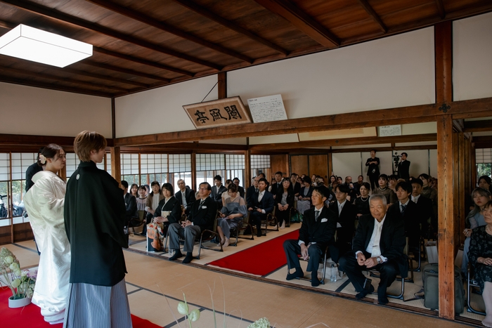 渉成園(枳殻邸)での挙式風景 2