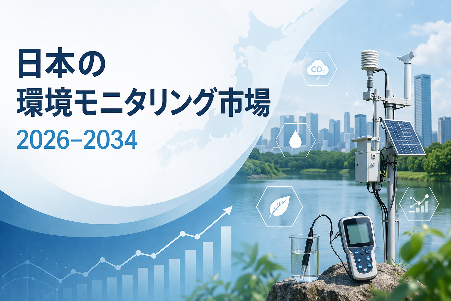 日本の環境モニタリング市場規模、2034年までにUSD 1,563.8百万に到達 | 年平均成長率（CAGR）5.42%を記録