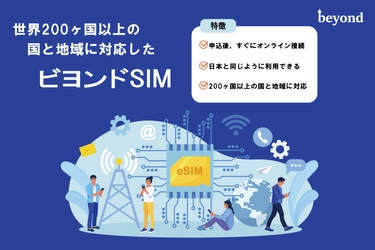 世界200ヶ国以上の国と地域に対応した、 法人向けグローバル eSIM サービス「ビヨンドSIM」の提供開始