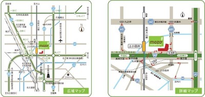 mozoワンダーシティ位置図