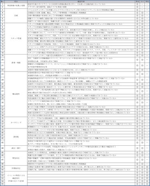イベント開催における50の基本確認項目(マスターチェックシート)