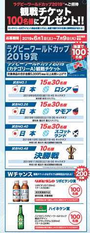 ラグビー チケット ワールドカップ 2019 日本戦コンプリート 5枚
