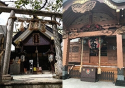 左から、元三島神社【寿老神】、入谷鬼子母神(真源寺)【福禄寿】