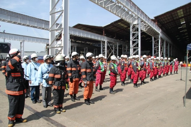 TSUNEISHI SHIPBUILDING held comprehensive disaster drill with the cooperation of Fukuyama Nishi Fire Department