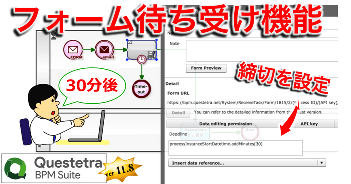 フォーム待ち受け機能の締め切り設定