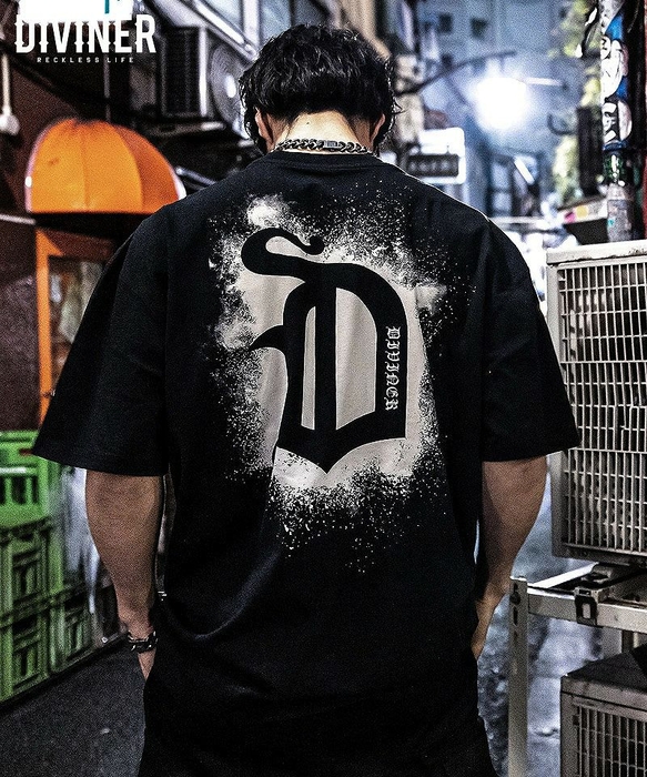 【BlackLetter】StencilLogo TEE（ブラック）