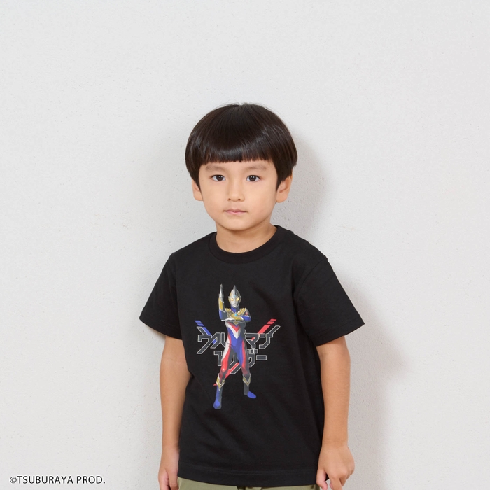 ULTRA STYLE 半袖Tシャツ キッズ【ウルトラマンティガ】ブラック