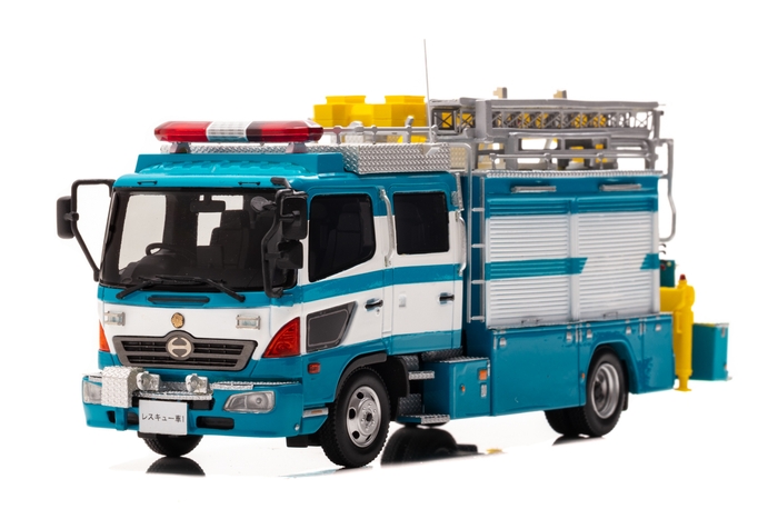 左前:1/43 日野 レンジャー 2011 警察本部警備部機動隊レスキュー車両