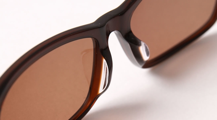 大きい人専用サングラス(セル・板バネ・鼻盛)ブラウン3