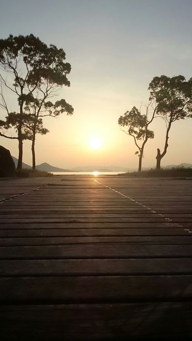 瀬戸田サンセットビーチの夕景