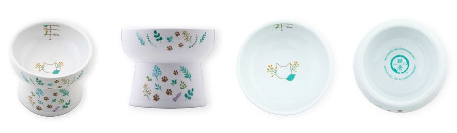 猫用　脚付ウォーターボウル　ハイタイプ　BOTANICAL GARDEN