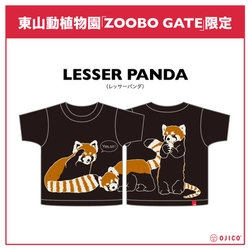 「OJICO」から東山動植物園の限定Tシャツが登場！ レッサーパンダをモチーフにしたキュートなデザイン