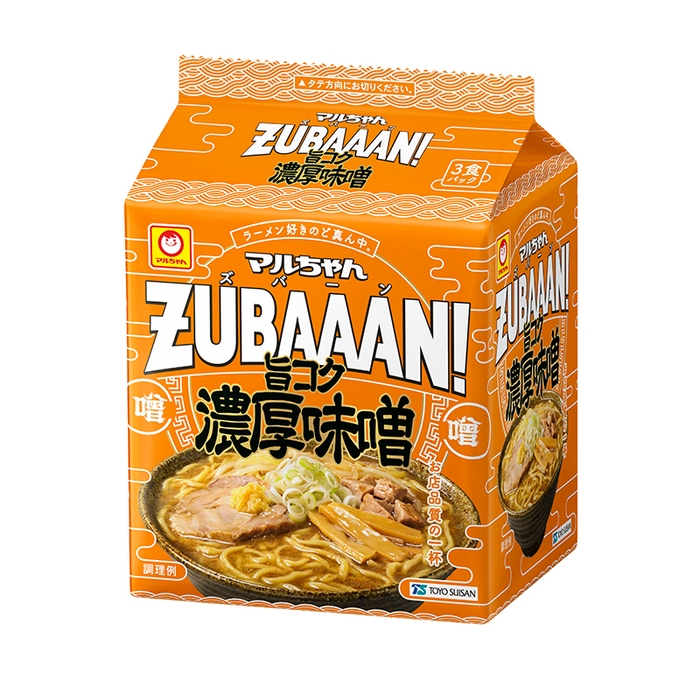 マルちゃんZUBAAAN!　旨コク濃厚味噌　3食パック