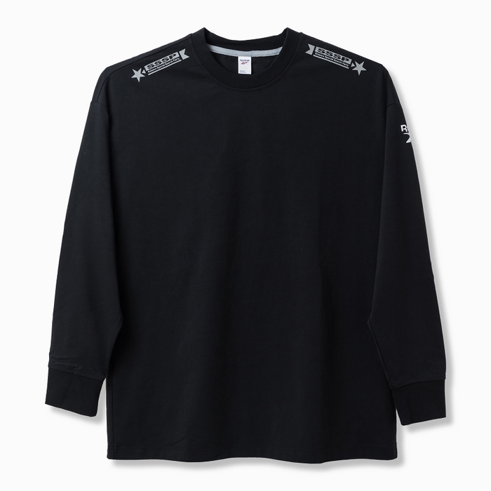 Reebok × ULTRAMAN Long sleeveTEE (黒/前面)