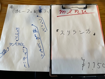 本日のメニュー