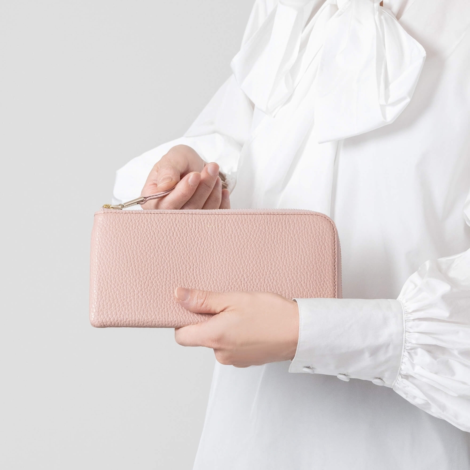 Y-STYLE薄型ロングウォレット(カラー:グレイッシュピンク)