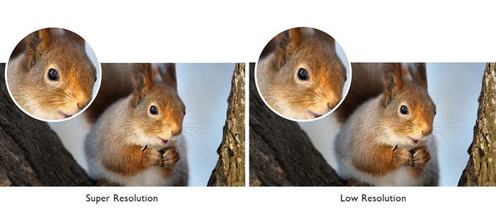 標準画質を高める「Super Resolution(超解像度)」　　　