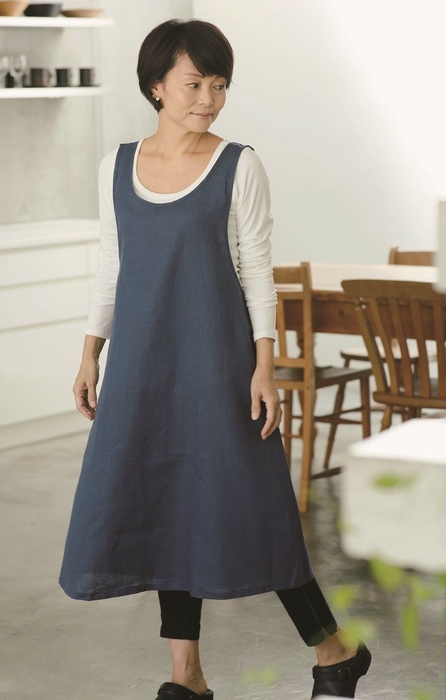 ドレスエプロン(カラー:ブルーマリーヌ)