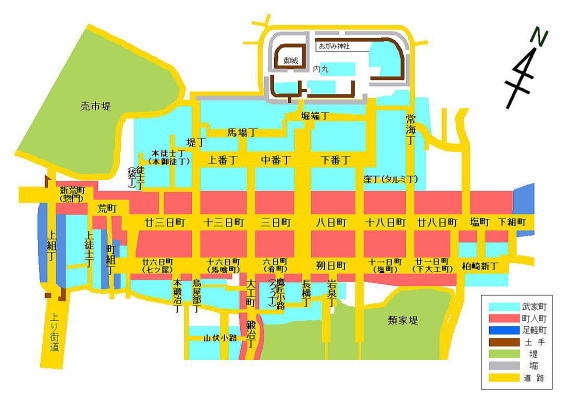 八戸市の町名(江戸期)