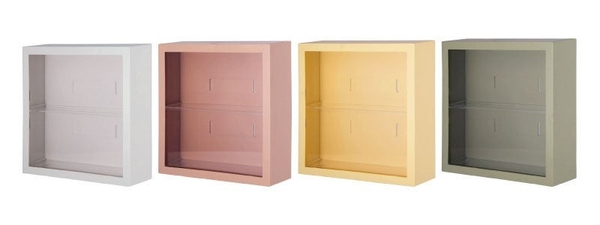 【カラー】ホワイト/レッドブラウン/イエロー/グリーン  【サイズ】幅24.8cm×高さ24.8cm×奥行8cm  【JAN】4953980290229/4953980290236/4953980290243/4953980290250