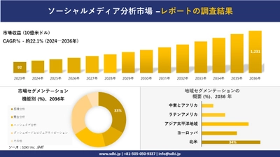 ソーシャルメディア分析市場の発展、傾向、需要、成長分析および予測2024ー2036年