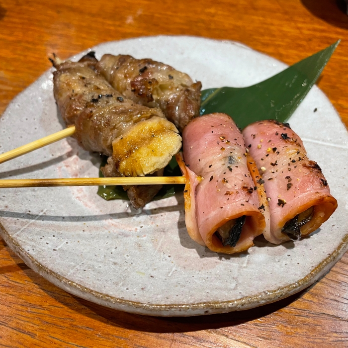 居酒屋勤務時代に鍛えた串焼き　