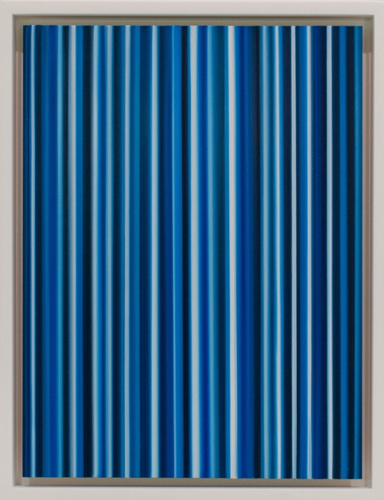 コーネーリア・トムセン「Stripes Nr. 141」(2019)/25.5×20.5cm/Oil on copper, framed