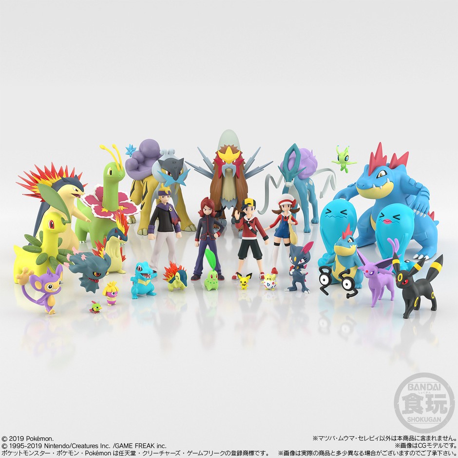 伝説のポケモン“ライコウ＆エンテイ＆スイクン”が 1/20スケールの食玩 