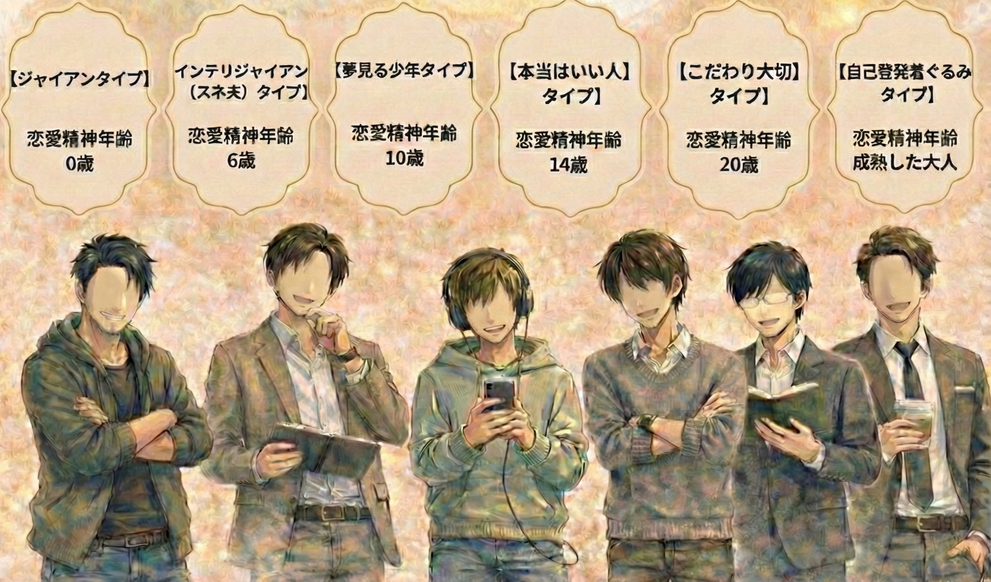 実は単純？ 世の中の男性は「たった6タイプ」に分けられる！