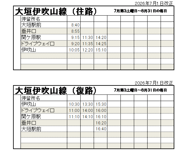 時刻表
