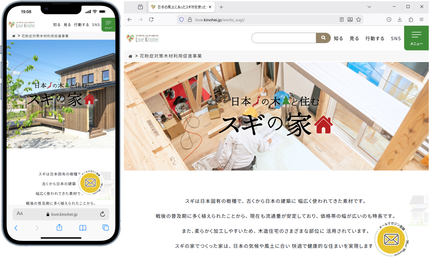 日本の木と住む スギの家