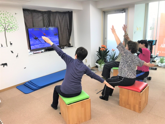 ▲“TANO”で楽しみながら運動