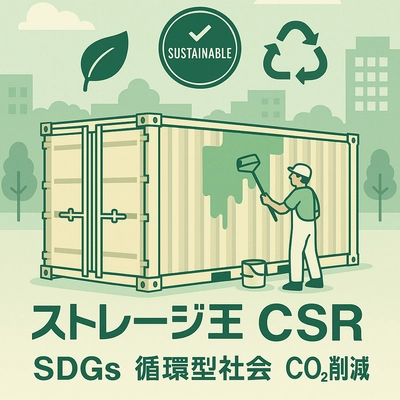 トランクルーム事業を展開するストレージ王のSDGsアクション　 コンテナ再活用により、CO2削減と持続可能な物流を推進
