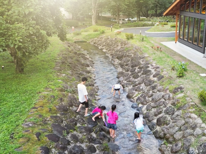 清流での川遊び