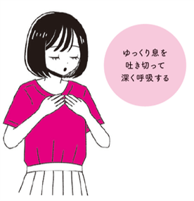 ★呼吸で自律神経を整える方法 イラスト:黄身子